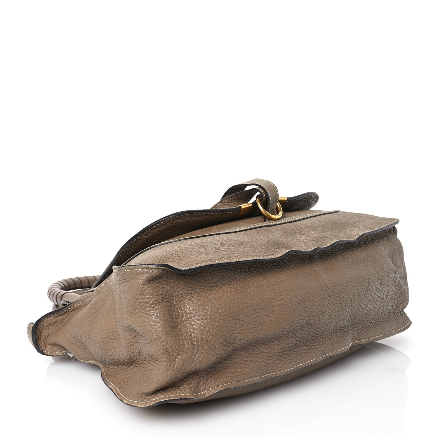 Chloe Calfskin Medium Marcie Saddle Shoulder Bag Motty Grey 4 of 15