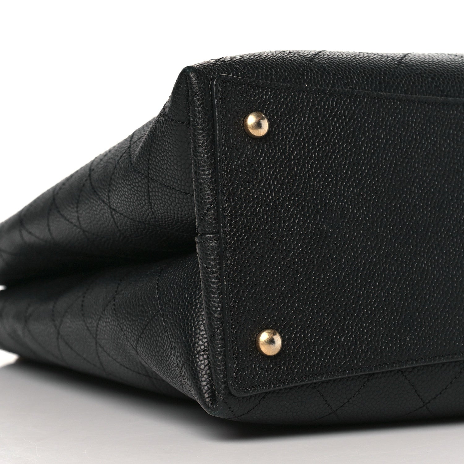 Chanel Caviar Stitched Large Shopping Tote Bag Black 8 of 9