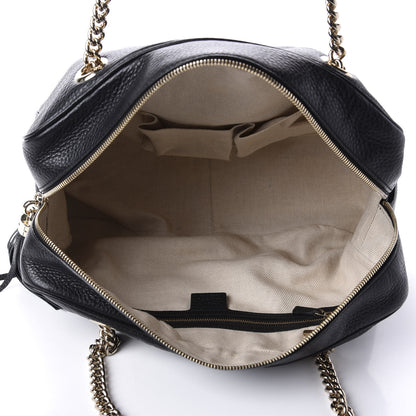 Gucci Pebbled Calfskin Medium Soho Bowler Black 5 of 10