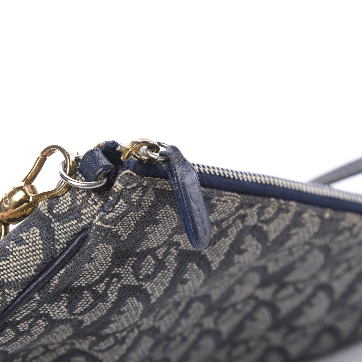 Christian Dior Monogram Mini Saddle Pochette Navy 12 of 13
