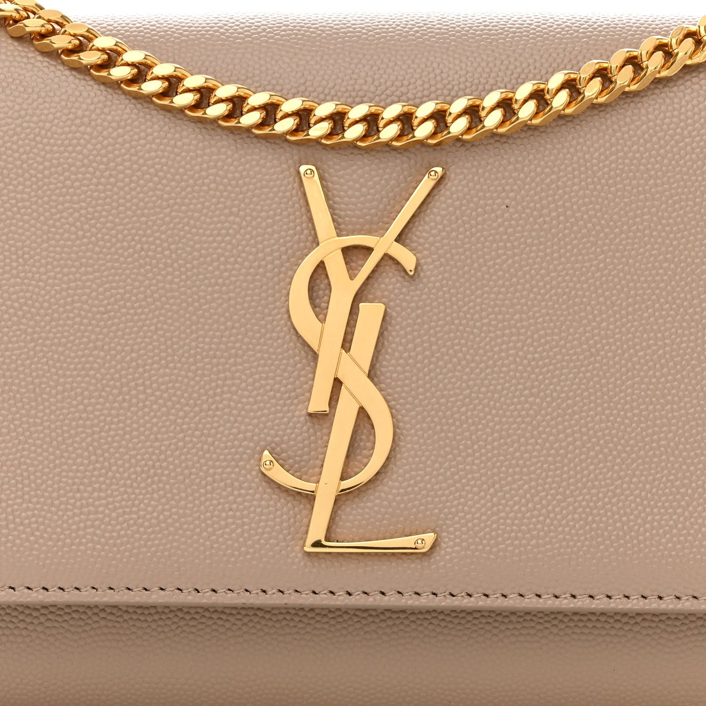 Grain De Poudre Small Monogram Kate Satchel Dark Beige
