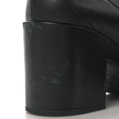 Chanel Lambskin Pearl Crystal Quilted CC Loafers 40 Black 11 of 11