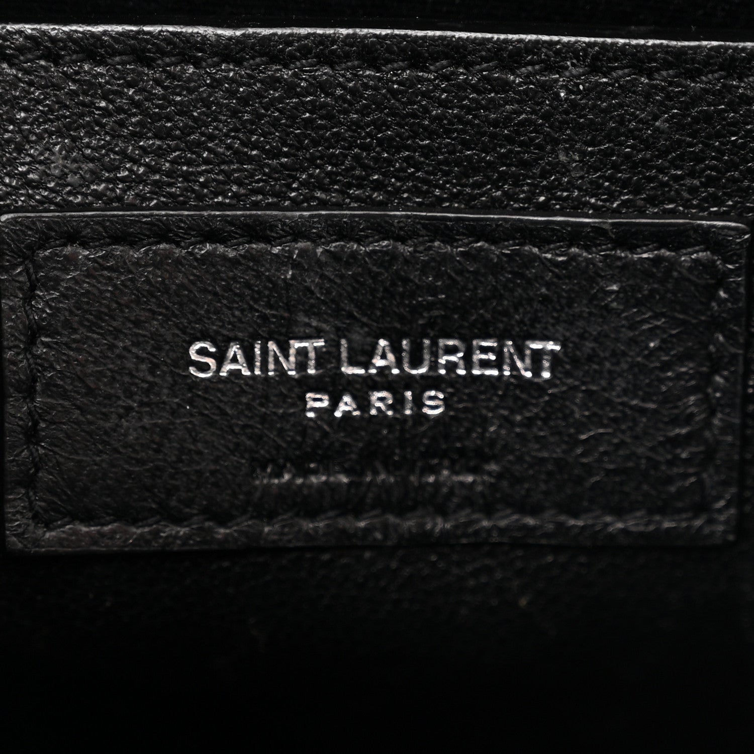 Saint Laurent Calfskin Crocodile Embossed Small Uptown Tote Black 7 of 16