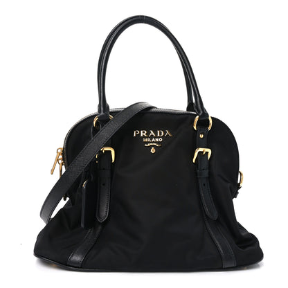 Prada Tessuto Nylon Saffiano Small Tote Black 1 of 9