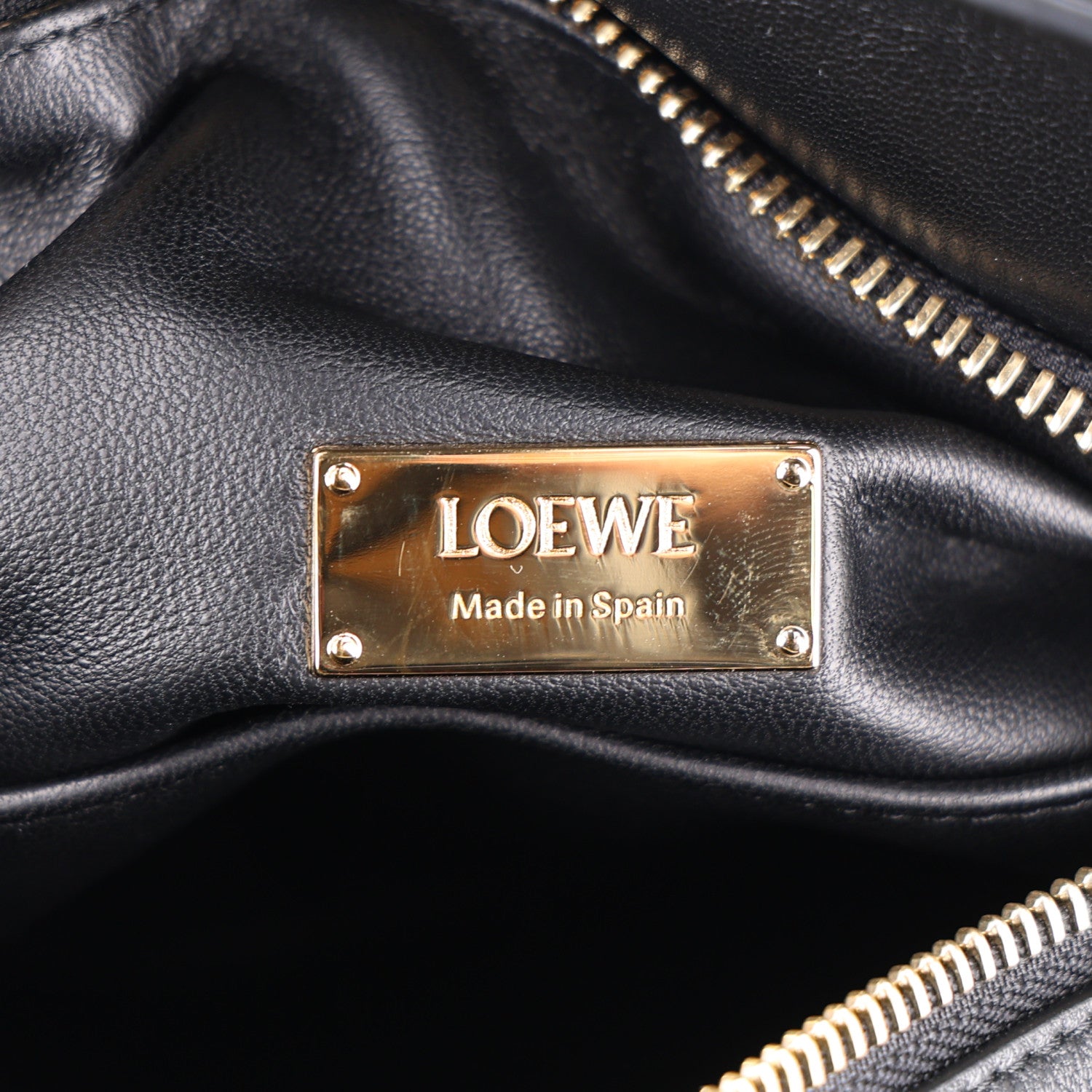 Loewe Nappa Lambskin Small Featherlight Puzzle Bag Black 6 of 10
