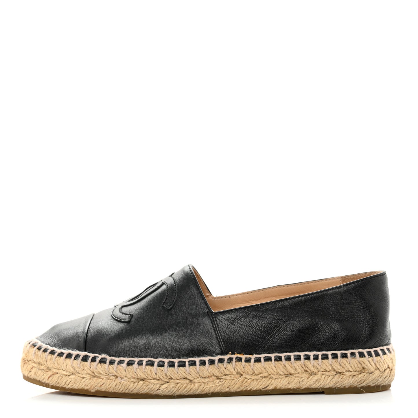 Lambskin CC Espadrilles 38 Black