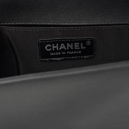 Chanel Metallic Crumpled Goatskin Medium Boy Flap Black Gold 7 of 12