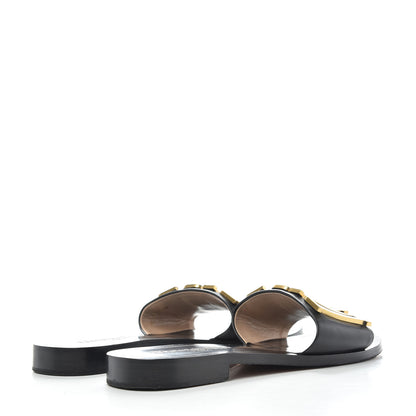 Christian Dior Calfskin Dio(r)evolution 10mm Slide Sandals 38 Black 4 of 10
