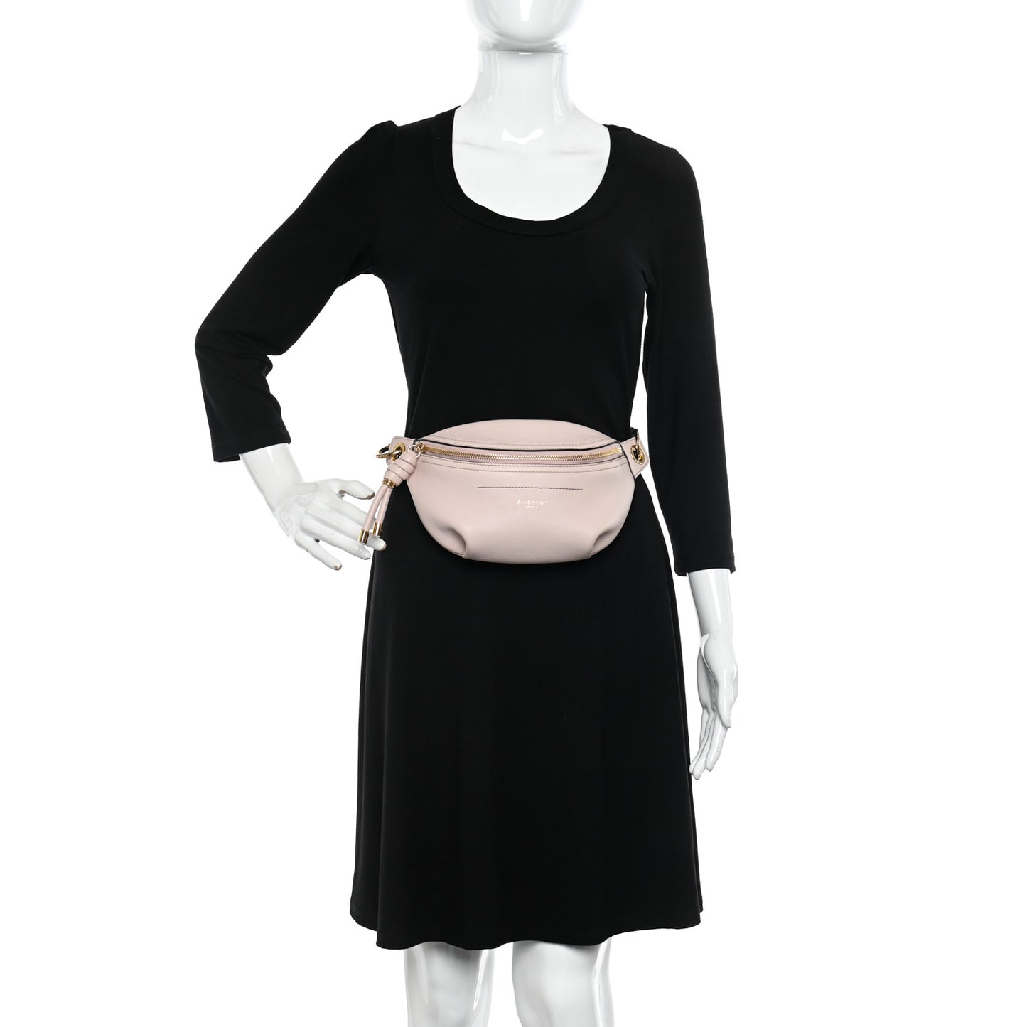 Calfskin Whip Belt Bag Pale Pink