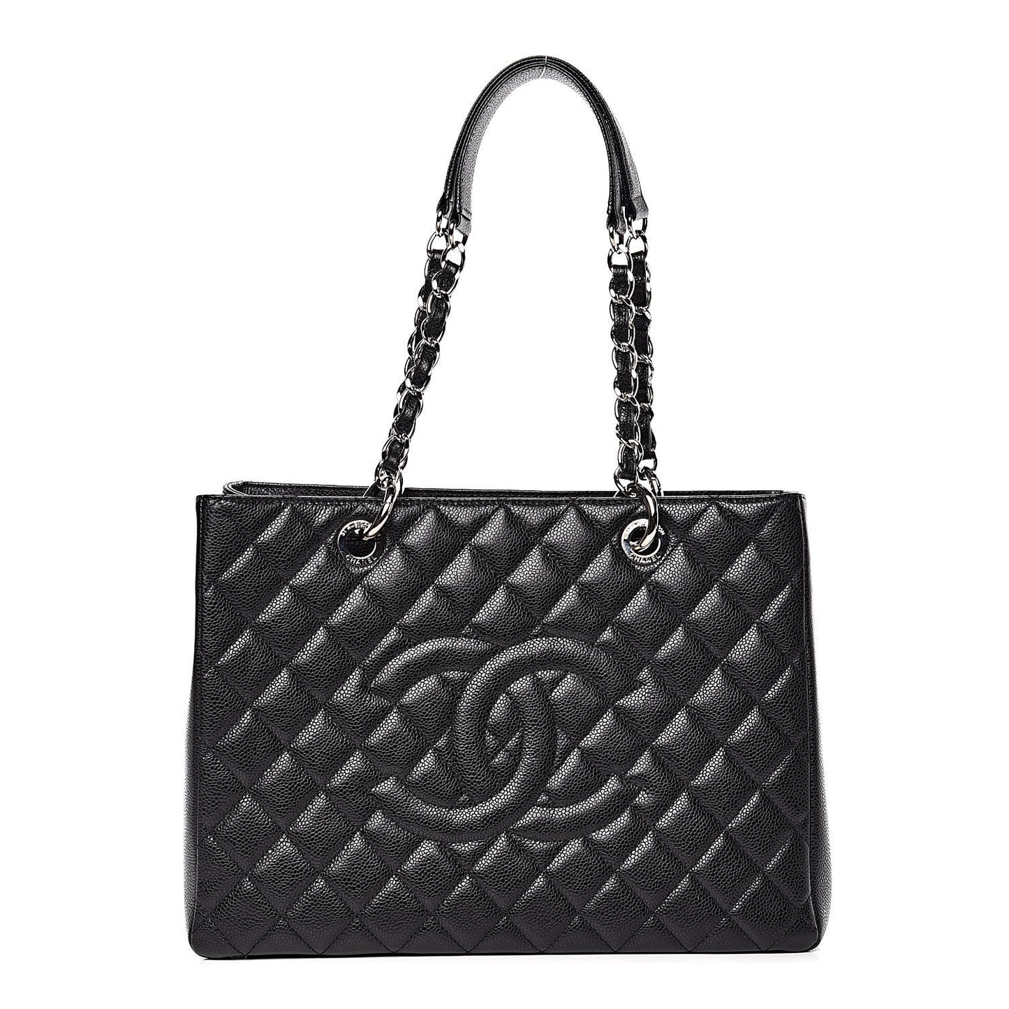 Caviar Quilted Grand Shopping Tote GST Black