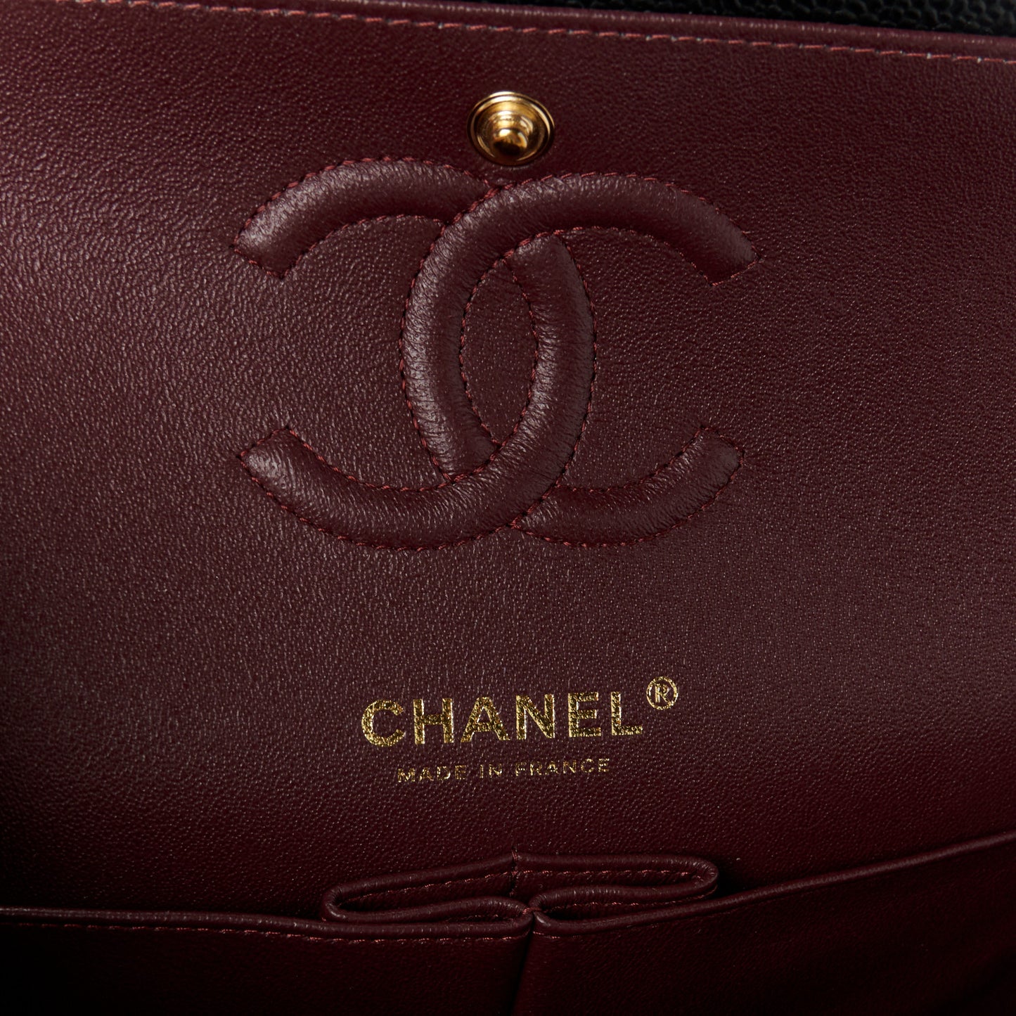 Caviar Quilted Small Double Flap Black