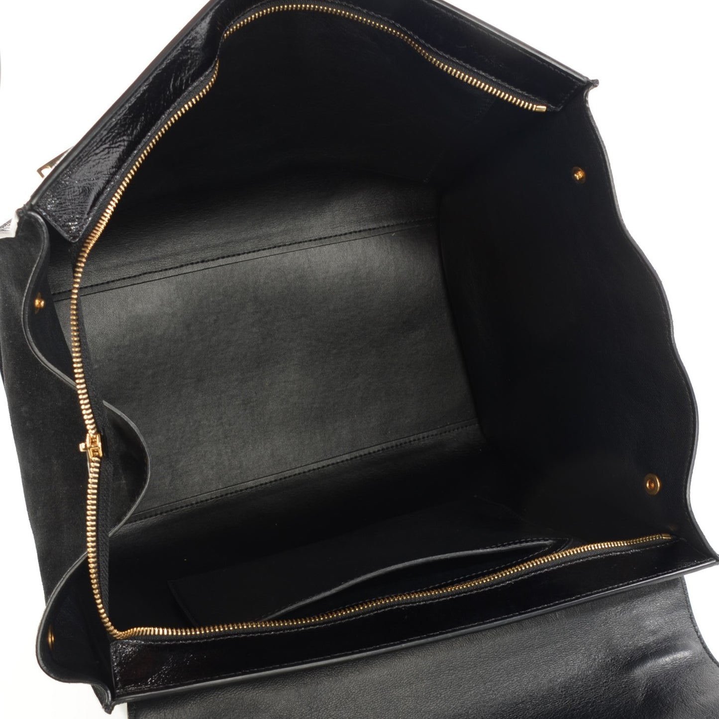 Vernice Suede Large Trapeze Black