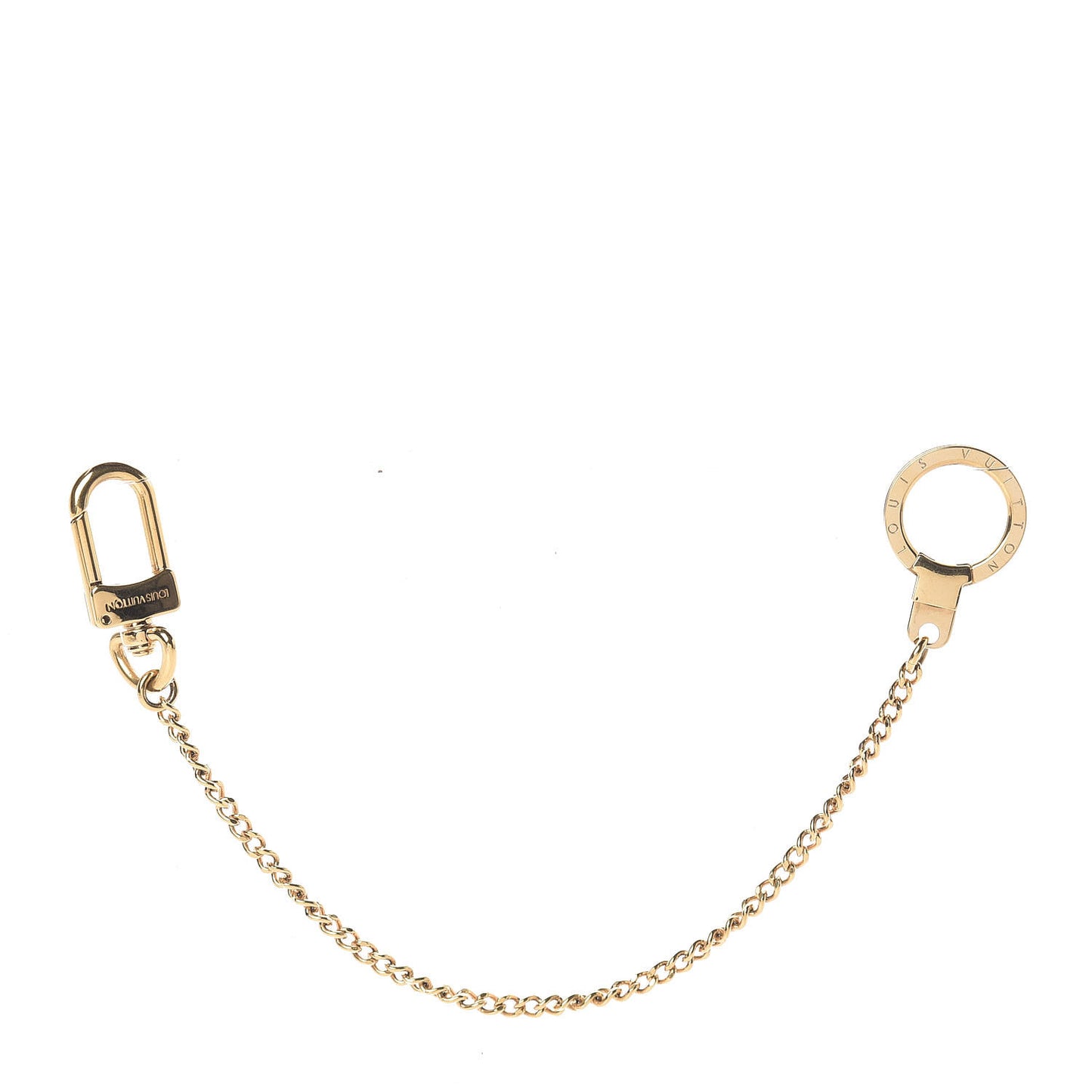 Metal Pochette Extender Key Ring Chain Gold