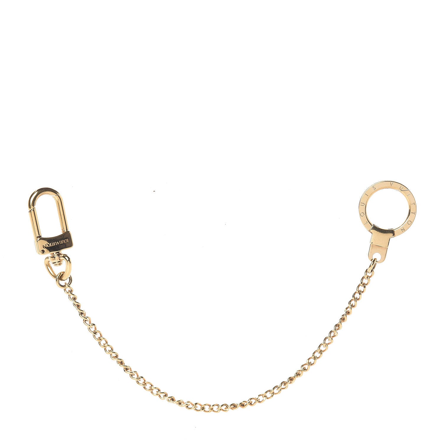 Louis Vuitton Metal Pochette Extender Key Ring Chain Gold 1 of 2