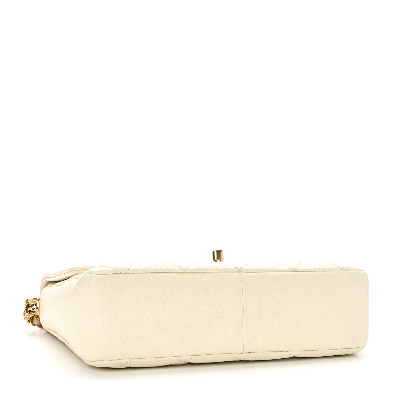 Chanel Shiny Caviar Quilted Small Chain Melody Flap White 4 of 10