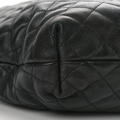 Saint Laurent Lambskin Quilted Maxi Icare Shopping Tote Black 8 of 9