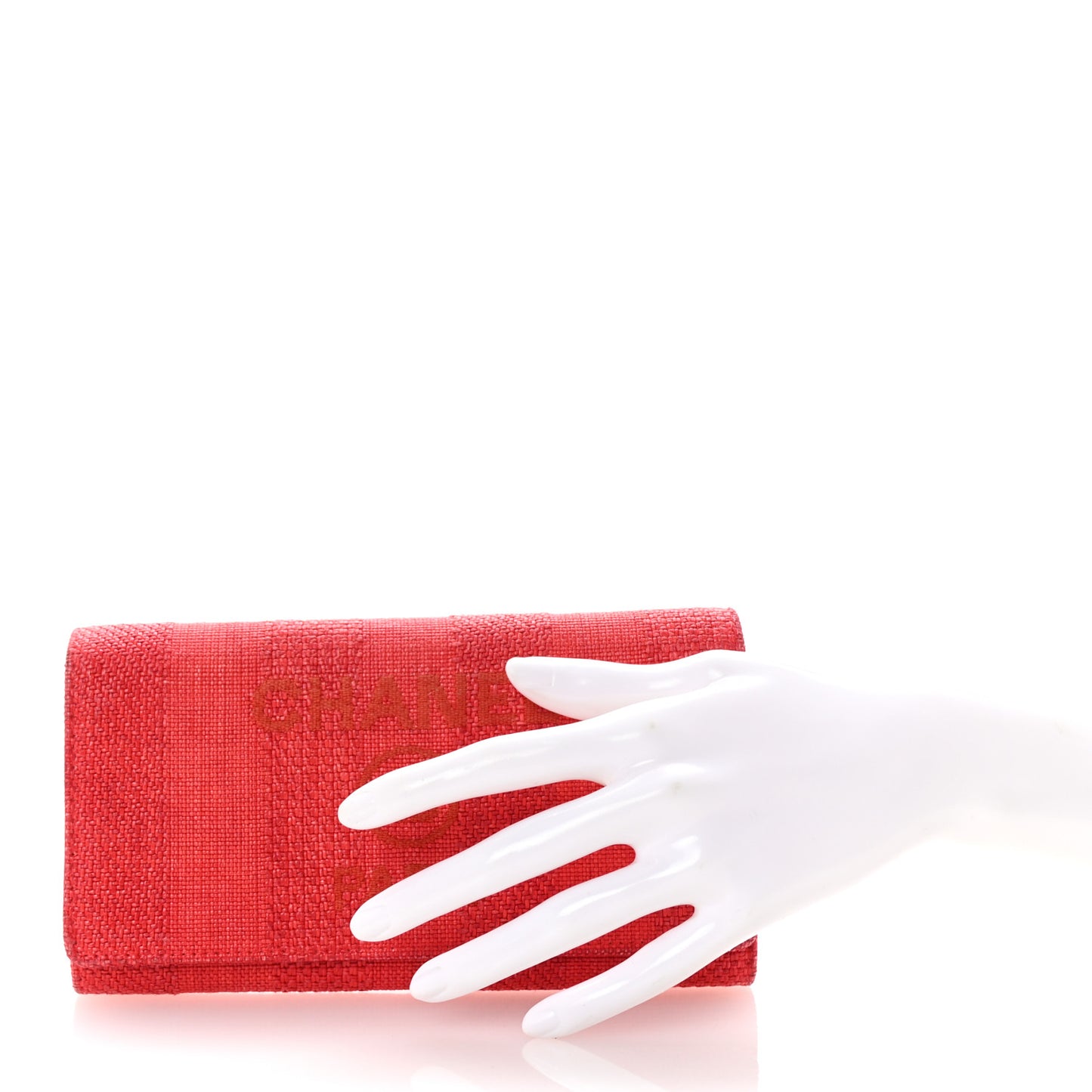 Canvas Deauville Flap Wallet Red