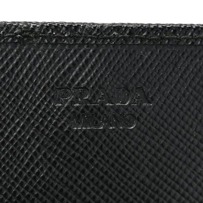 Prada Saffiano Metal Oro Chain Wallet Black 7 of 12