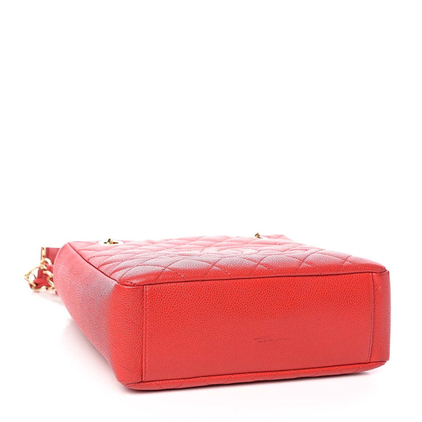 Caviar Quilted Petit Shopping Tote PST Red