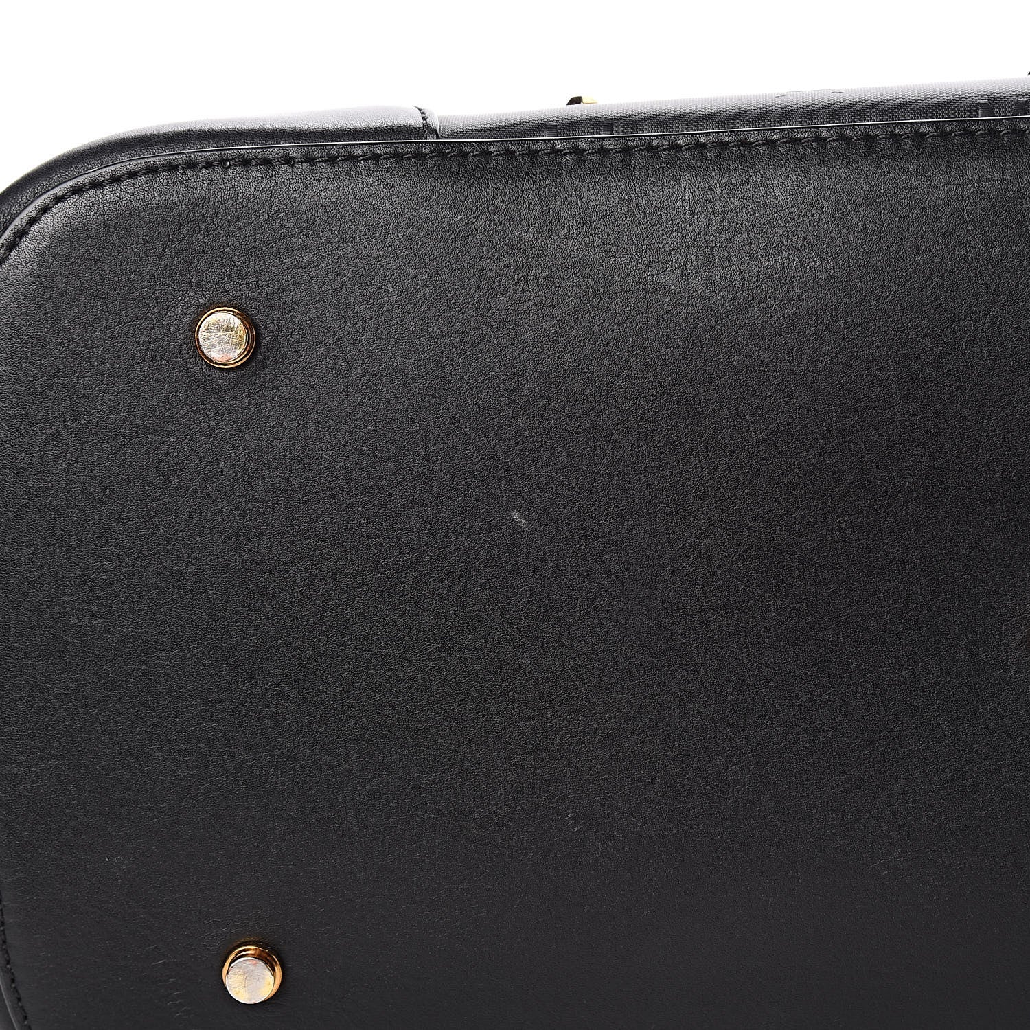 MCM Coated Canvas Studded Shopper Tote Black 11 of 14