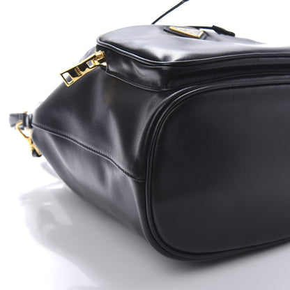 Prada Soft Calf Saffiano Mini Bucket Crossbody Bag Black 6 of 9