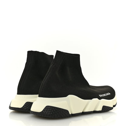 Balenciaga Neoprene Knit Womens Speed Sneakers 37 Black White 5 of 11