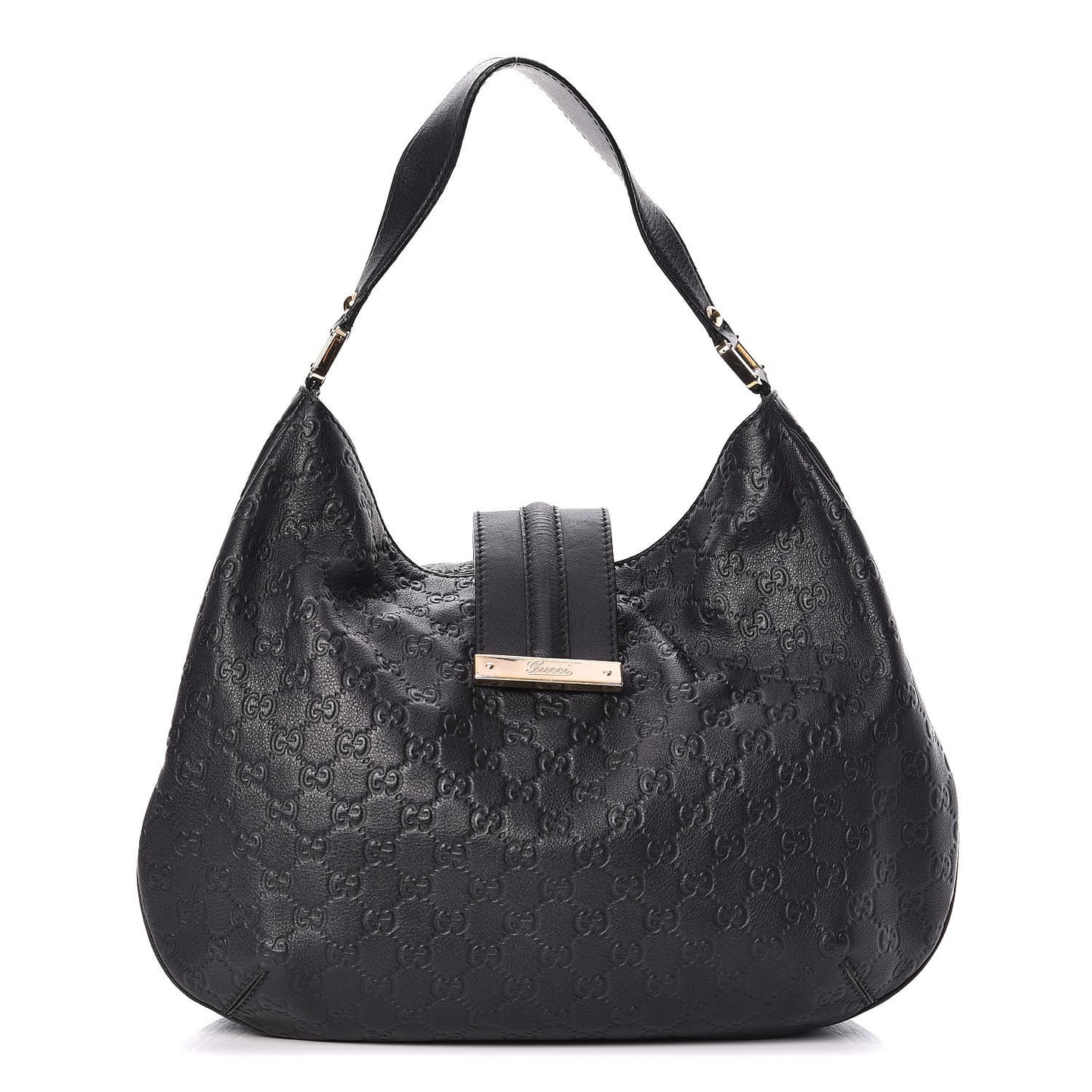 Guccissima Large New Ladies Web Hobo Black