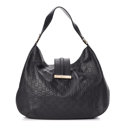 Gucci Guccissima Large New Ladies Web Hobo Black 1 of 18