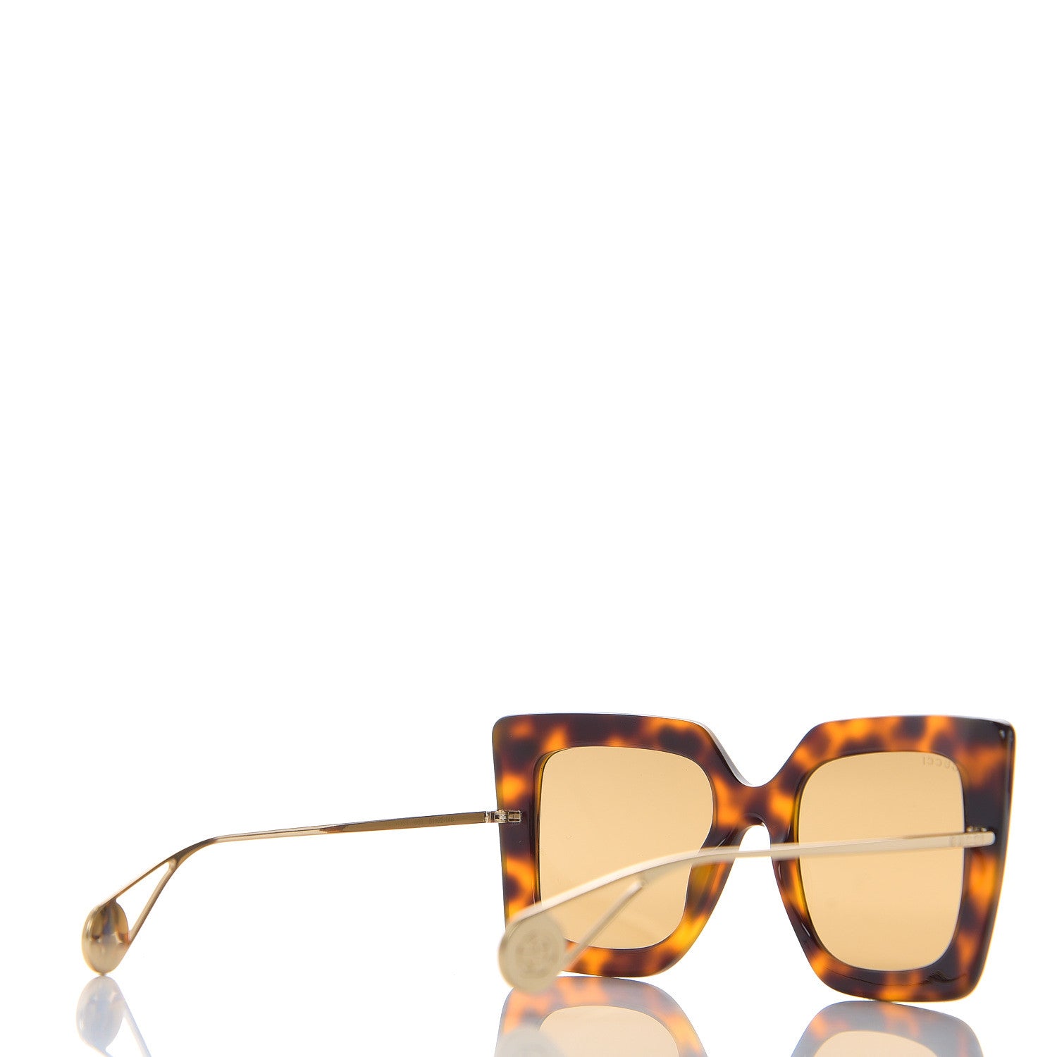 Gucci Acetate Oversize Square Frame GG0435S Sunglasses Havana 4 of 8