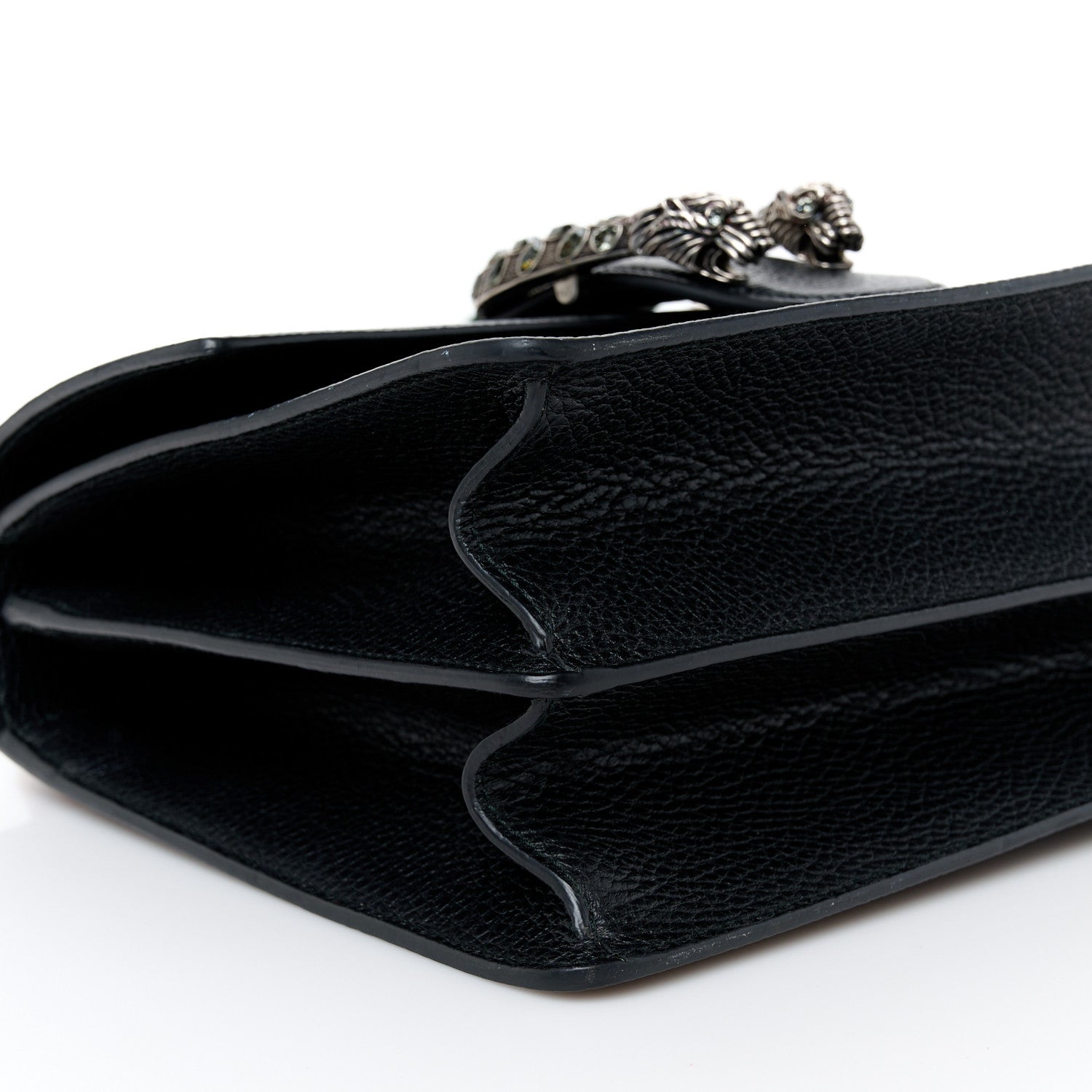 Gucci Dollar Calfskin Crystal Web Medium Dionysus Bamboo Top Handle Bag Black Black Diamond 10 of 11