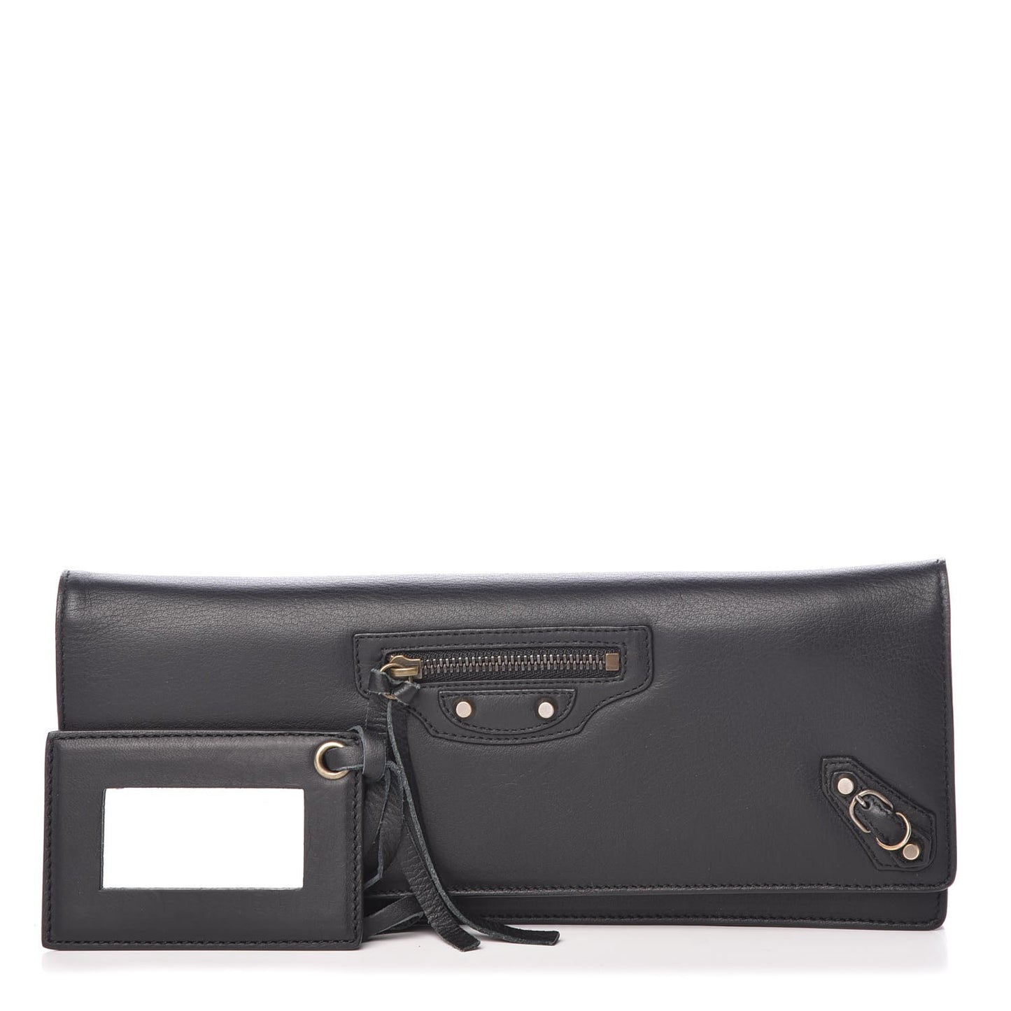 Calfskin Classic Hardware City Long Clutch Black