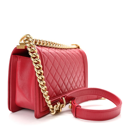 Chanel Lambskin Quilted Medium Boy Flap Red 3 of 10