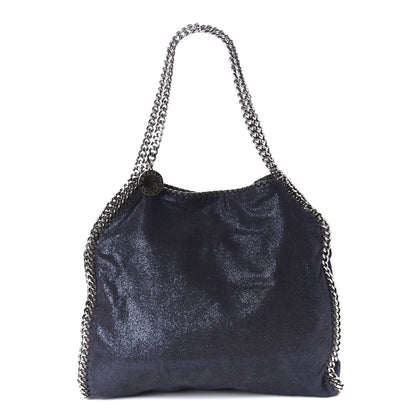 Stella McCartney Metallic Shaggy Deer Small Falabella Tote Navy 1 of 11