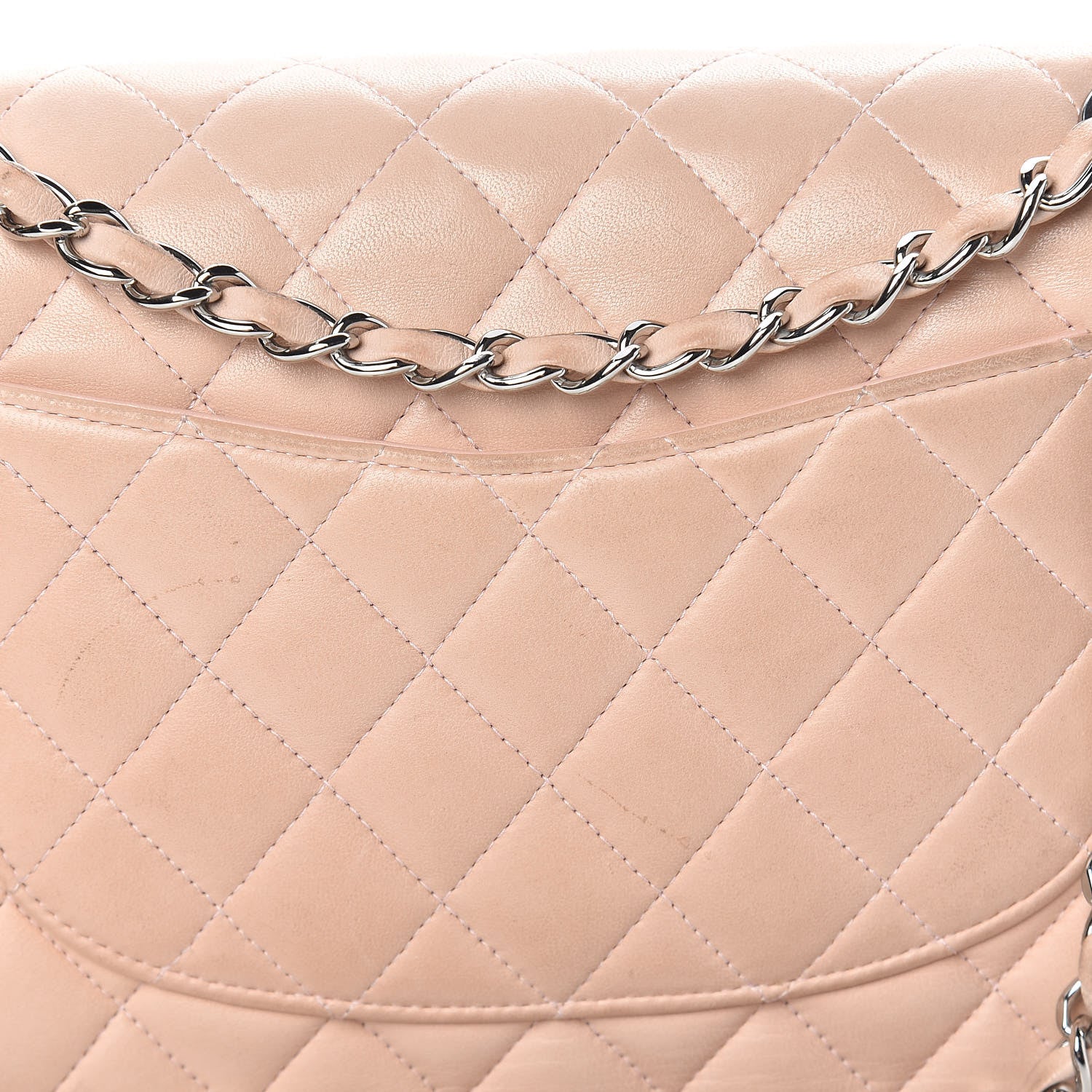 Chanel Lambskin Quilted Medium Double Flap Light Pink 23 of 25