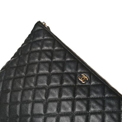 Chanel Caviar Quilted Large Cosmetic Case Black 14 of 14