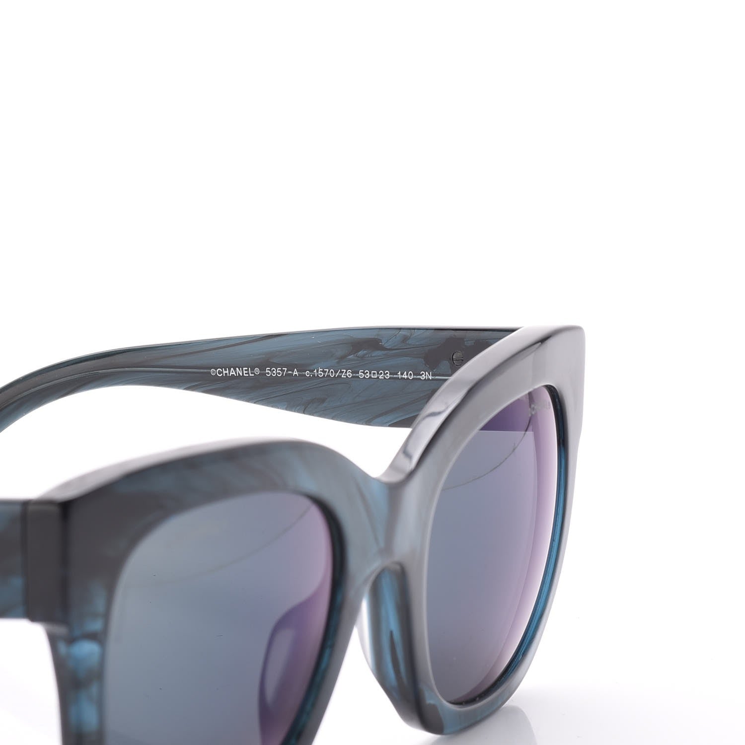 Chanel Acetate Mirror CC Fall Square Sunglasses 5357-A Dark Blue 6 of 8