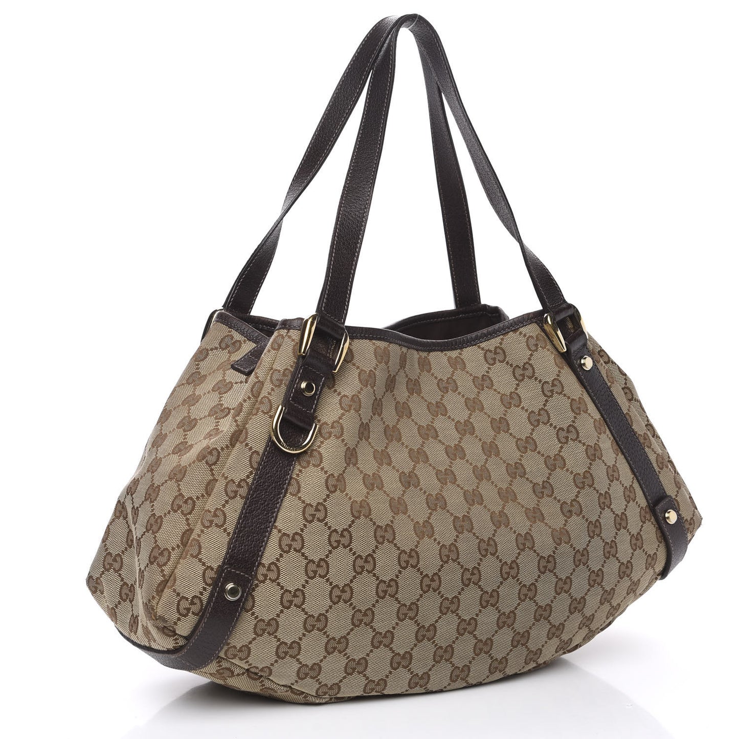 Monogram Medium Abbey Shoulder Bag Dark Brown
