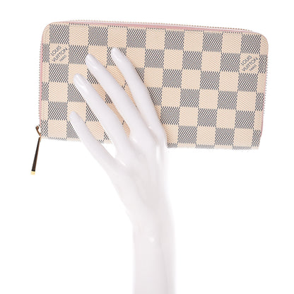 Louis Vuitton Damier Azur Zippy Wallet Rose Ballerine 2 of 8