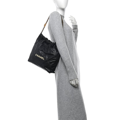 Chanel Calfskin Quilted Small Chanel 22 Black 2 of 11