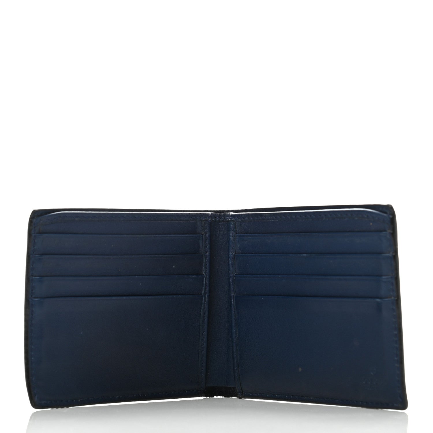 Gucci Patent Microguccissima Bi-Fold Wallet Blue 5 of 11