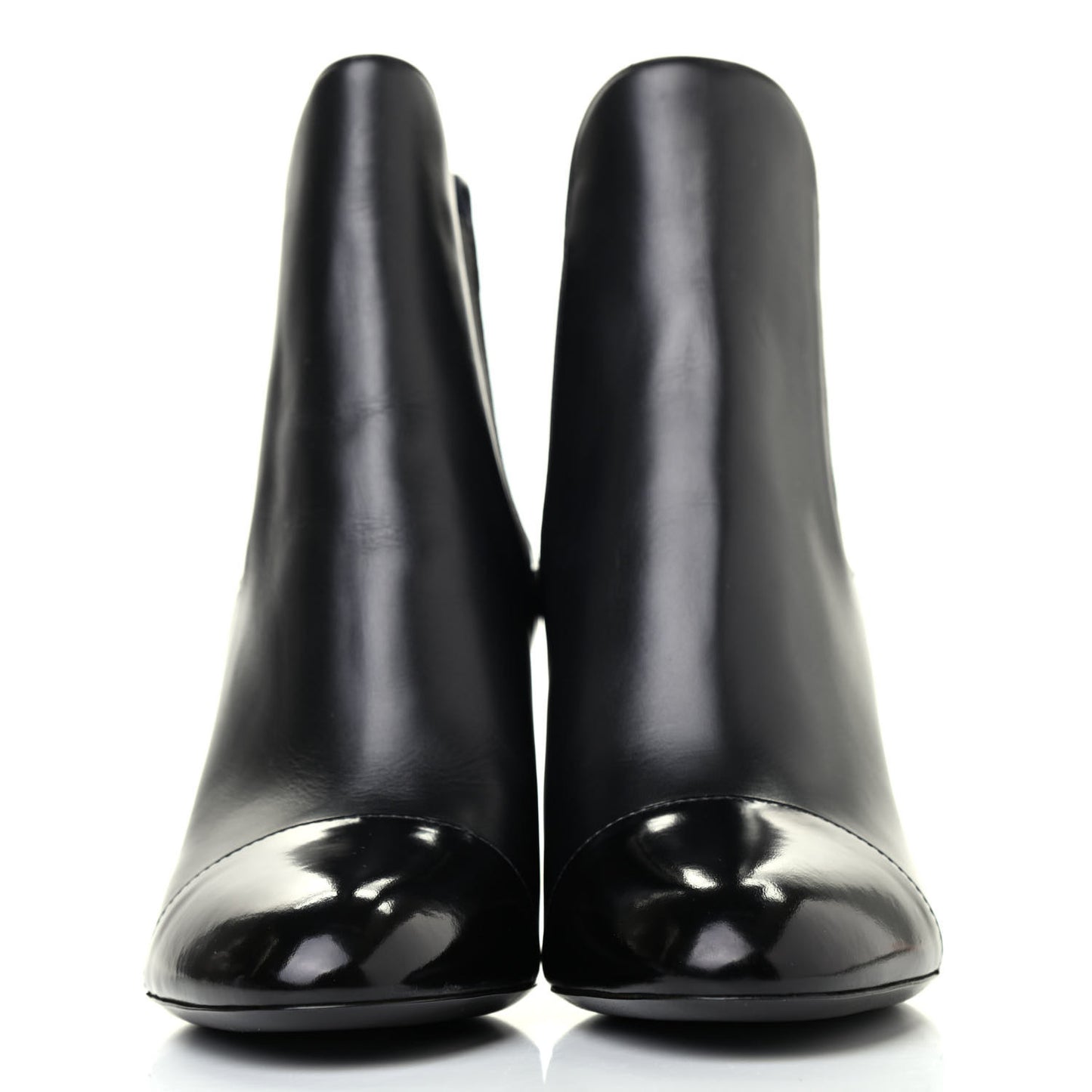 Calfskin Monogram Uniformes Cap Toe Chelsea 75mm Ankle Boots 38 Black