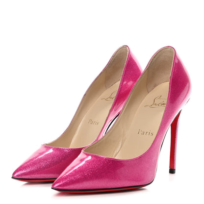 Christian Louboutin Patent Pigalle Follies 100 Pumps 37 Plum 3 of 11