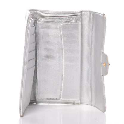 Chanel Metallic Lambskin Quilted Reissue Wallet Silver 5 of 22