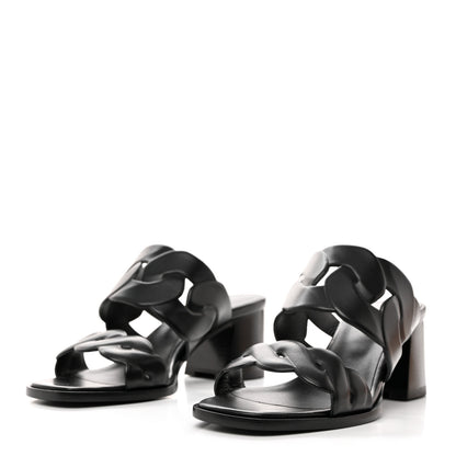 Hermes Nappa Gaby 60 Sandal 37.5 Black 3 of 10