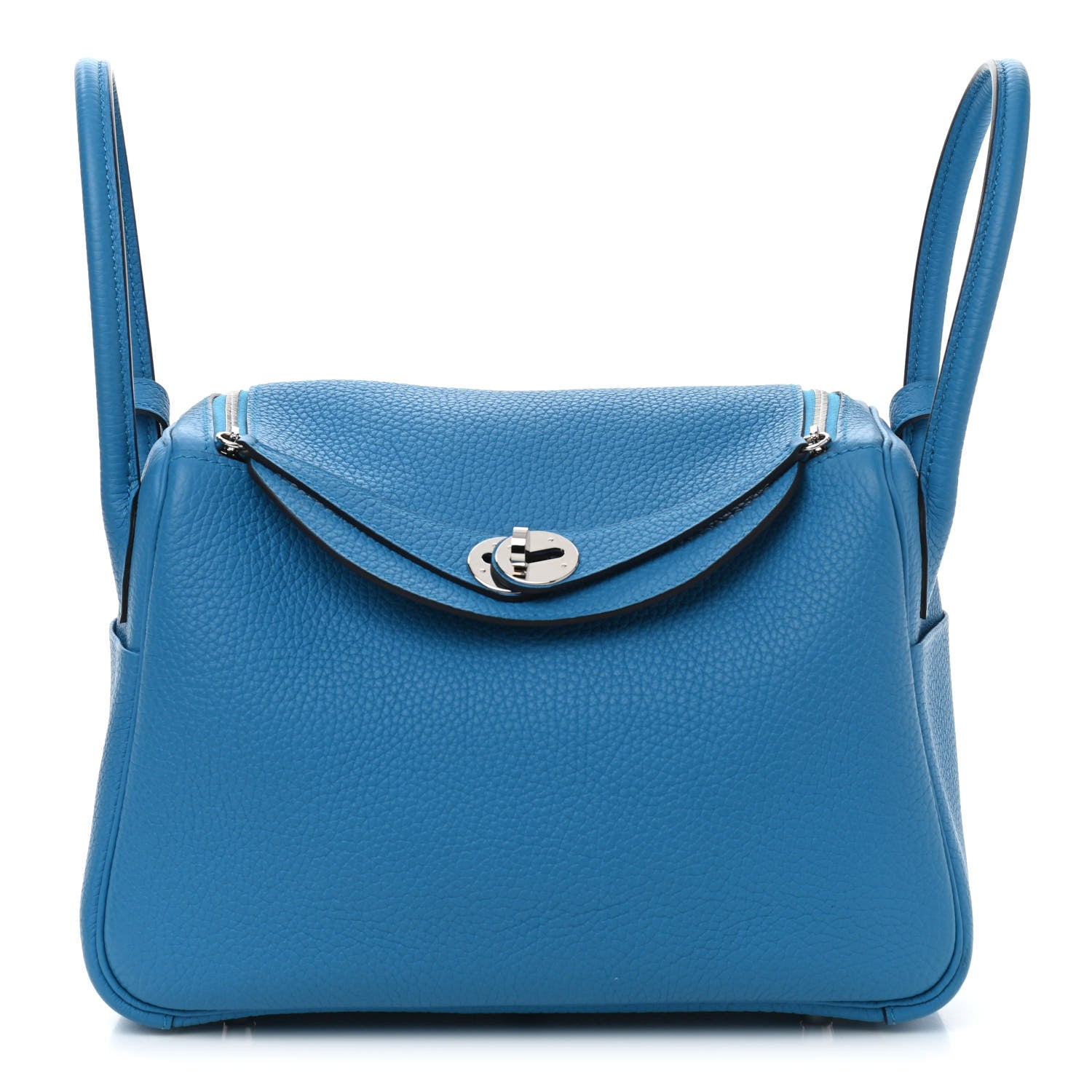 Hermes Taurillon Clemence Lindy 26 Bleu Frida 1 of 11