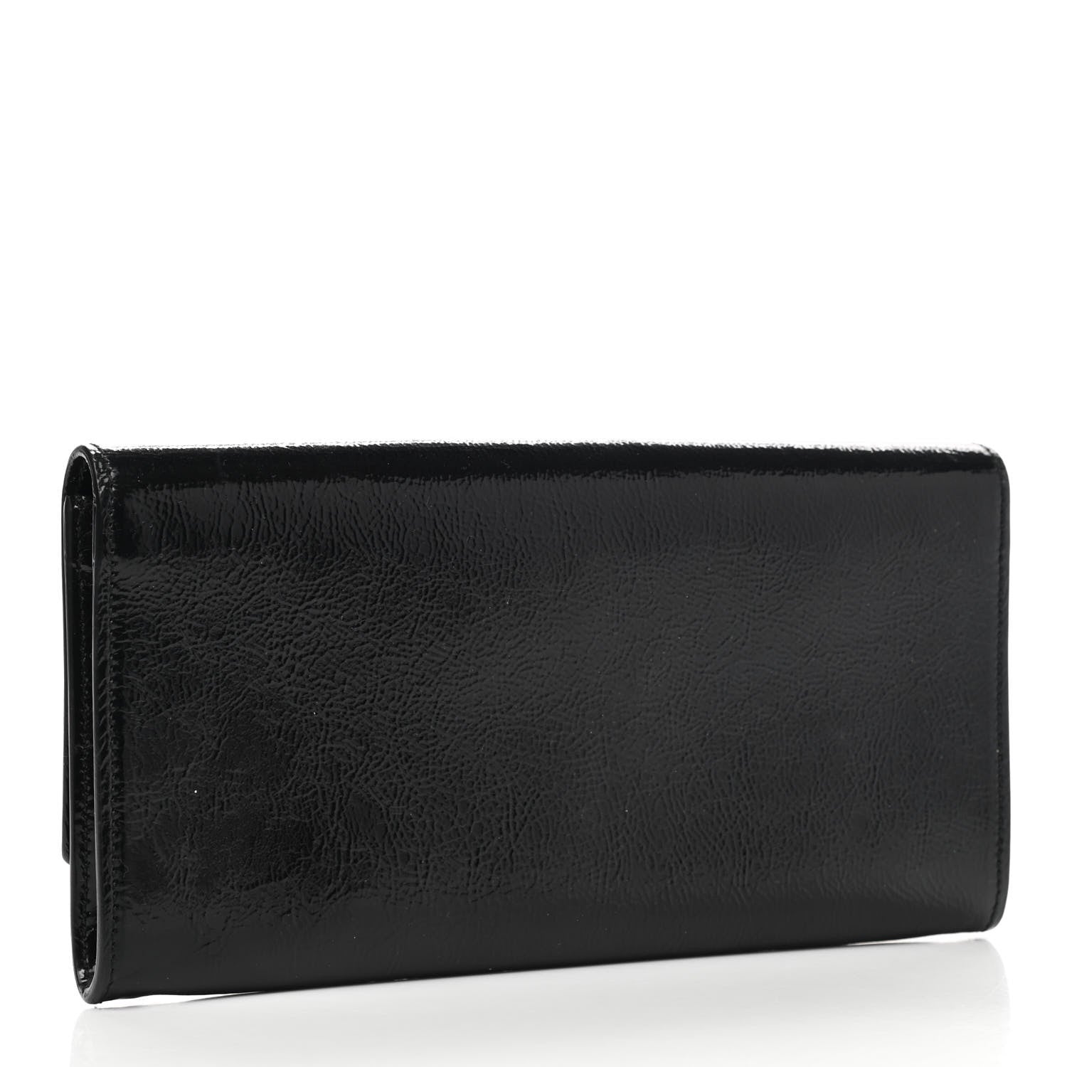 Saint Laurent Textured Patent Monogram Small Belle De Jour Clutch Black 3 of 7