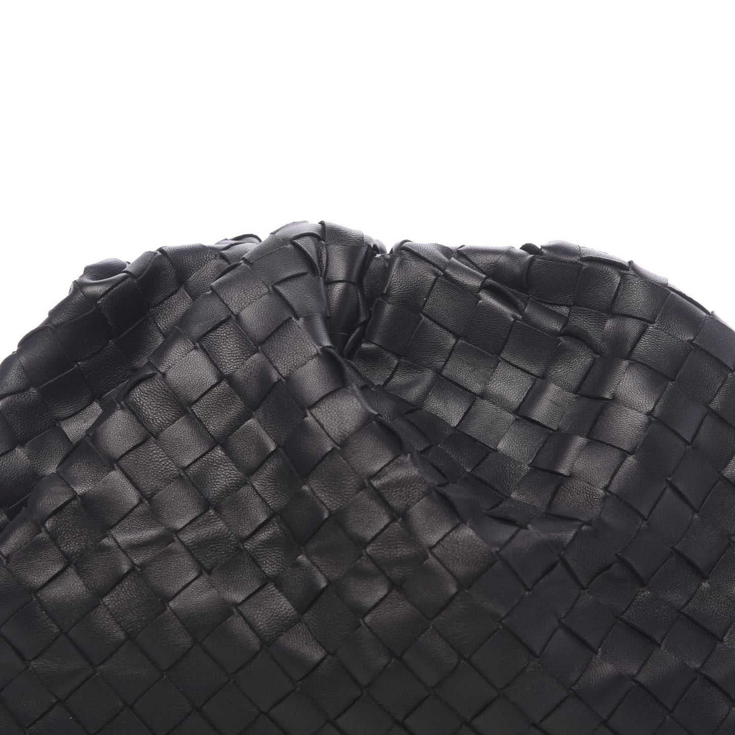 Nappa Maxi Intreccio The Pouch Oversized Clutch Black