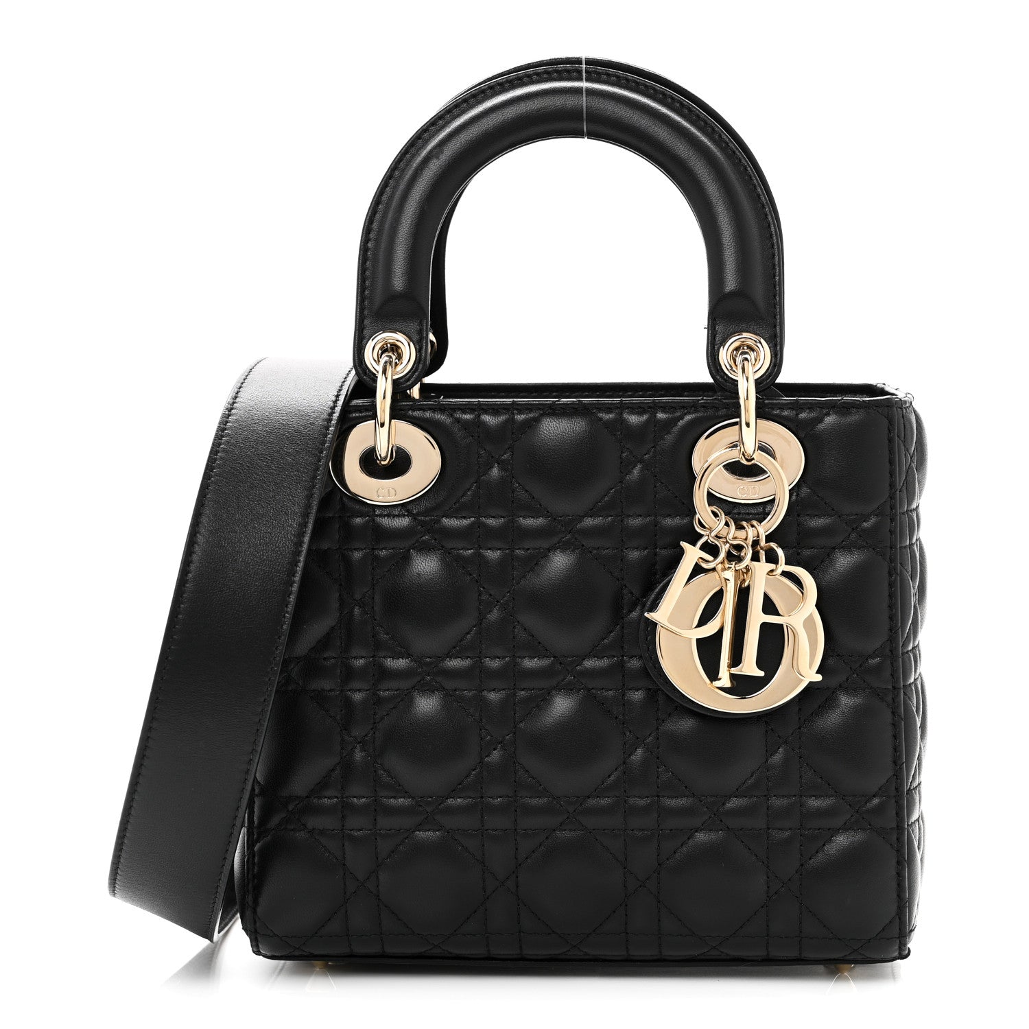 Christian Dior Lambskin Cannage Small My ABCDior Lady Dior Black 1 of 11