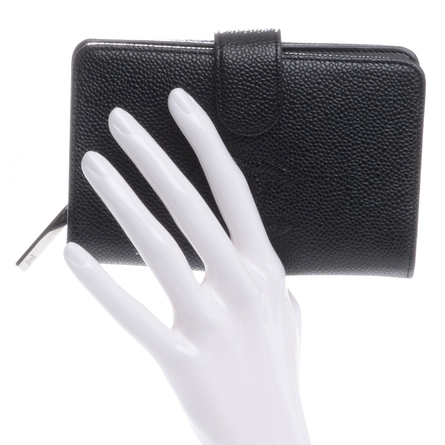 Chanel Caviar CC French Wallet Black 2 of 9