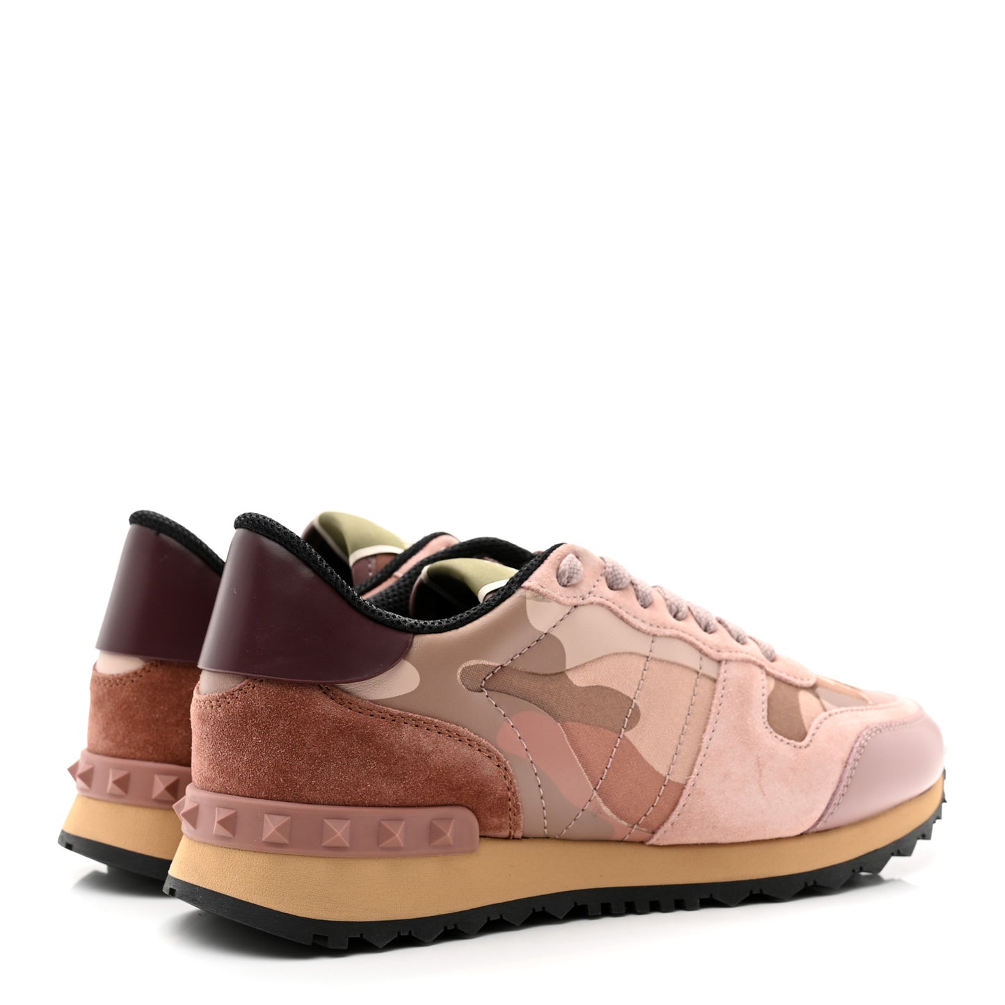 Mesh Suede Camouflage Womens Rockrunner Sneakers 38 Multicolor